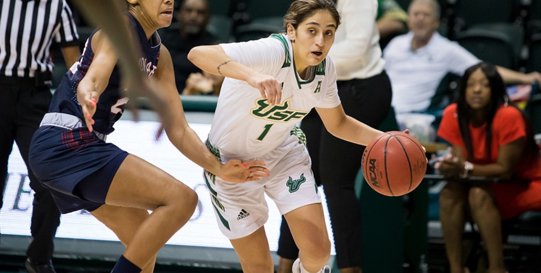 Maria Alvarez Leads USF Women to 67-64 Come-From-Behind Win Over Idaho