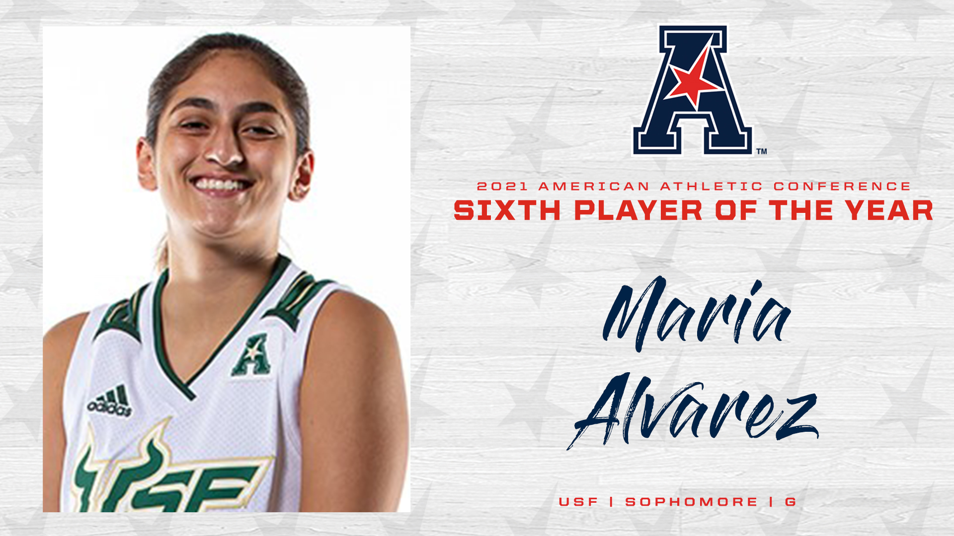 Maria Alvarez Named AAC Sixth Player of the Year