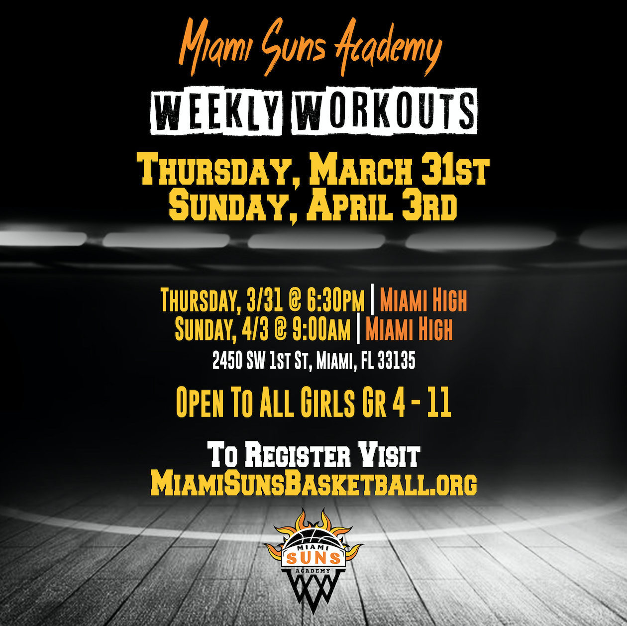 Suns Academy Weekly Workout #3: 3/31 and 4/3