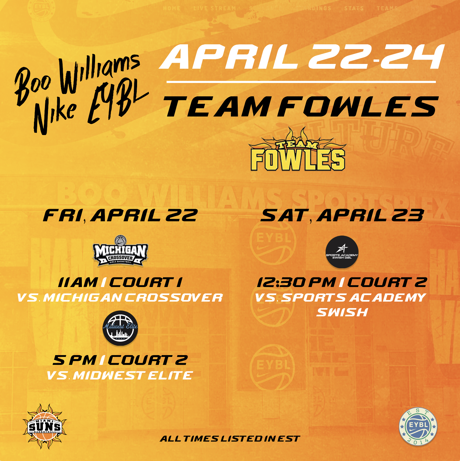 2022 Boo Williams Schedule Released: Team Fowles & Larkins