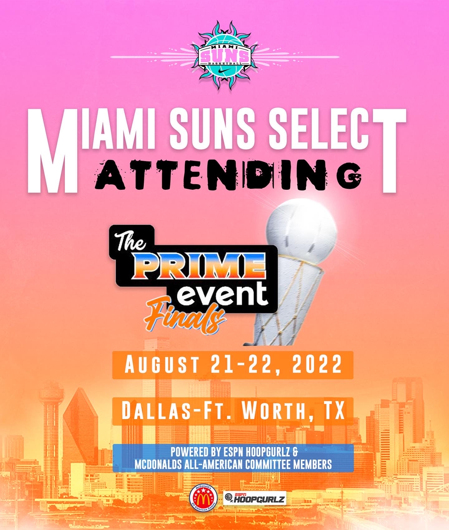 Miami Suns Select Attending the Prime Event Finals